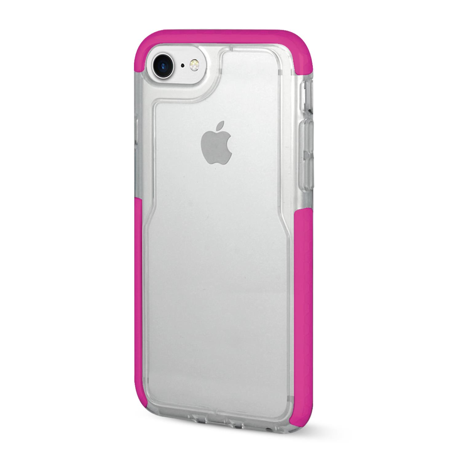 AREA Custodia cover per iPhone 6 / 6S / 7 Area X-Force trasparente con bumper rosa